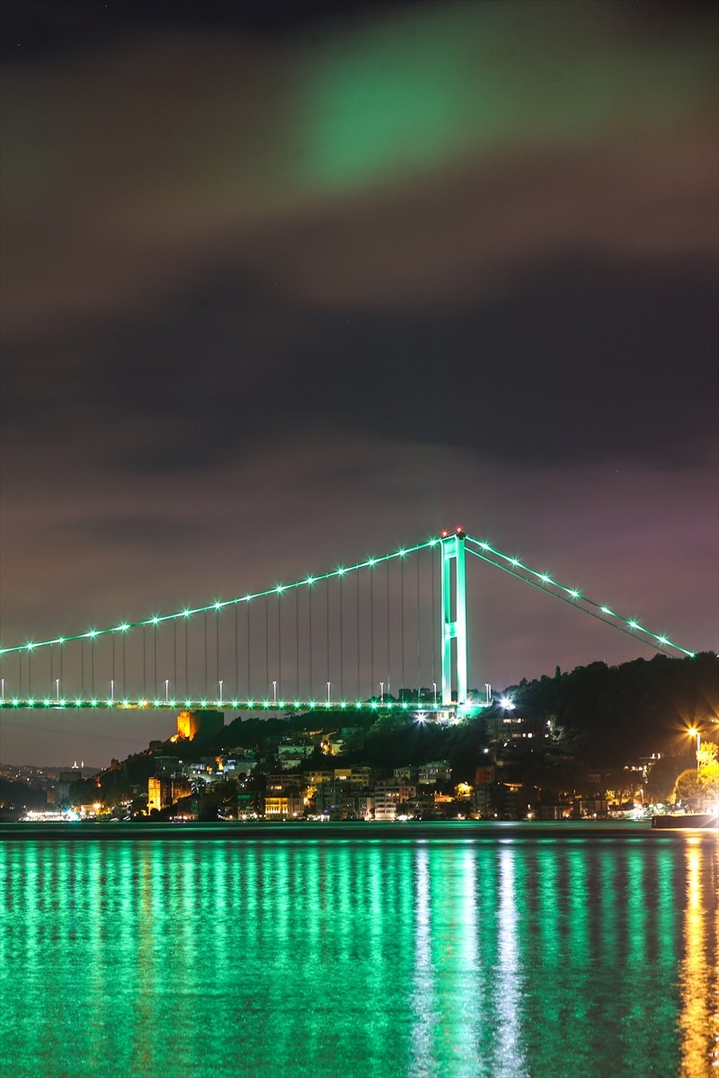 İstanbul’da köprüler, skolyoz hastalığı için ışıklandırıldı #4