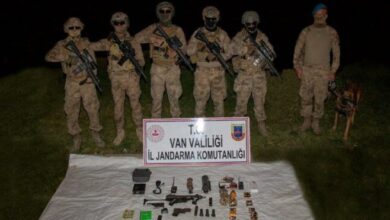 İçişleri: Van'da teröristlere ait silah ve mühimmat ele geçirildi