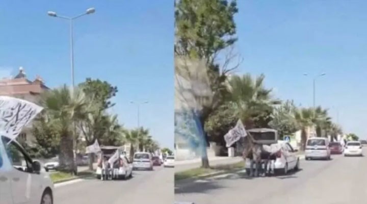 Aydın'daki Taliban bayraklı düğün konvoyuna soruşturma