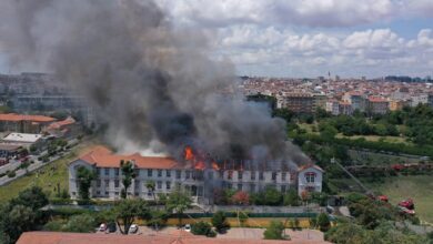 Balıklı Rum Hastanesi'ndeki yangın kontrol altına alındı
